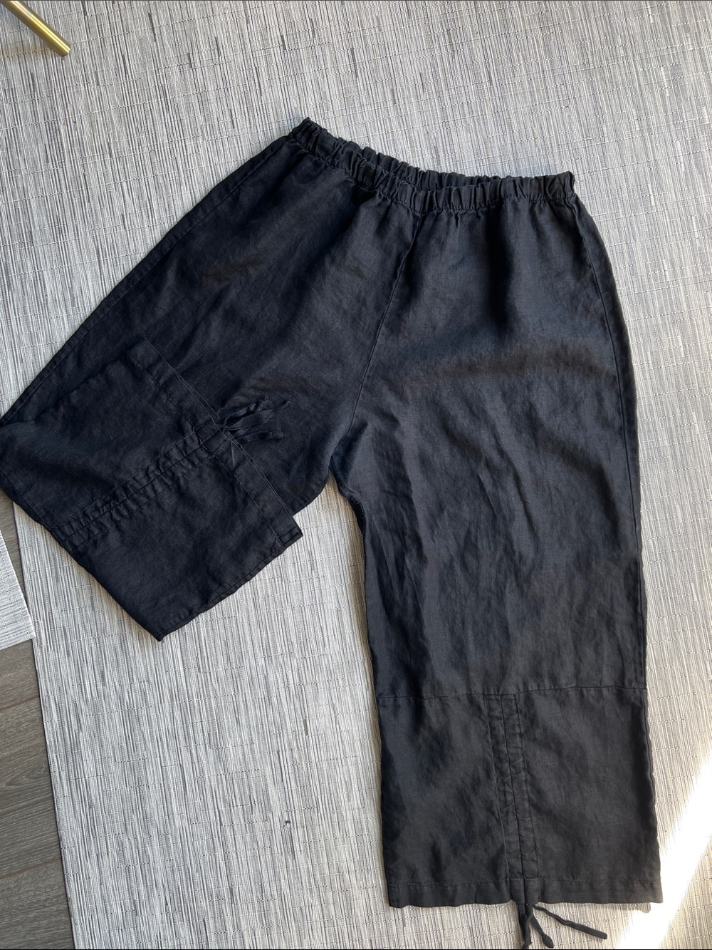 Bryn Walker Linen Ruched Pants Eyrie Size S Relaxed Lagenlook Art Wear